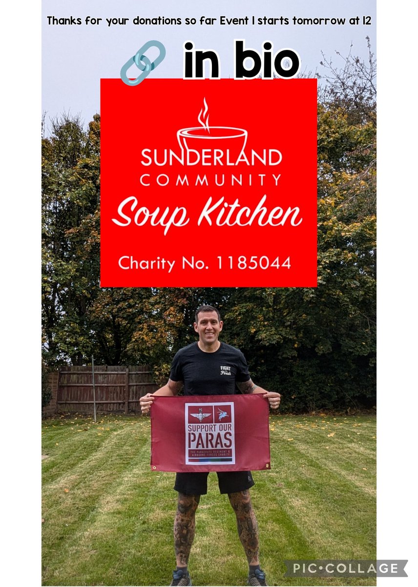 Thanks for all your support so far I appreciate it.
gofund.me/5dbc1f3d
<a href="/ALS_Fanzine/">A LOVE SUPREME</a> 
<a href="/supportourparas/">SUPPORT OUR PARAS</a> 
<a href="/TheParachuteReg/">TheParachuteRegiment</a> 
<a href="/RokerReport/">Roker Report</a> 
<a href="/SCSKitchen/">sunderlandcommunitysoupkitchen</a> 
<a href="/SunderlandEcho/">Sunderland Echo</a>