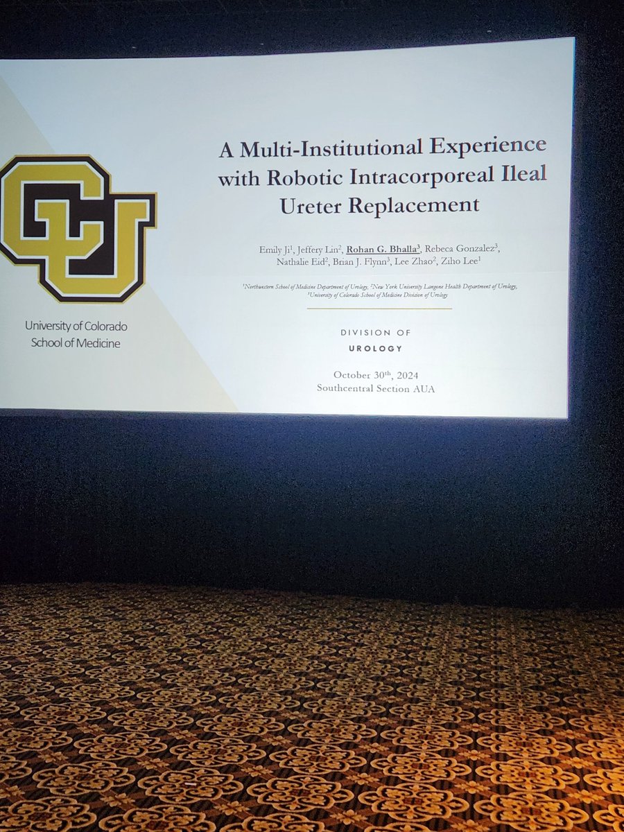 Brian J. Flynn, M.D. (@brian_j_flynn) on Twitter photo #scs2024
<a href="/RohanBhallaMD/">Rohan Bhalla</a> 2nd year FRU fellow <a href="/CU_Urology/">CU Urology</a>
Presenting <a href="/SCSAUA/">South Central Section of the AUA</a>
Multi institutional experience
<a href="/NYUUrology/">NYU Langone Urology</a> <a href="/lee_c_zhao/">Lee Zhao</a>
<a href="/NM_Urology/">NM Urology</a> <a href="/ZLeeGU/">Ziho Lee</a>
with Robotic Ileal Ureteral Replacement #scs2024
<a href="/RohanBhallaMD/">Rohan Bhalla</a> 2nd year FRU fellow <a href="/CU_Urology/">CU Urology</a>
Presenting <a href="/SCSAUA/">South Central Section of the AUA</a>
Multi institutional experience
<a href="/NYUUrology/">NYU Langone Urology</a> <a href="/lee_c_zhao/">Lee Zhao</a>
<a href="/NM_Urology/">NM Urology</a> <a href="/ZLeeGU/">Ziho Lee</a>
with Robotic Ileal Ureteral Replacement