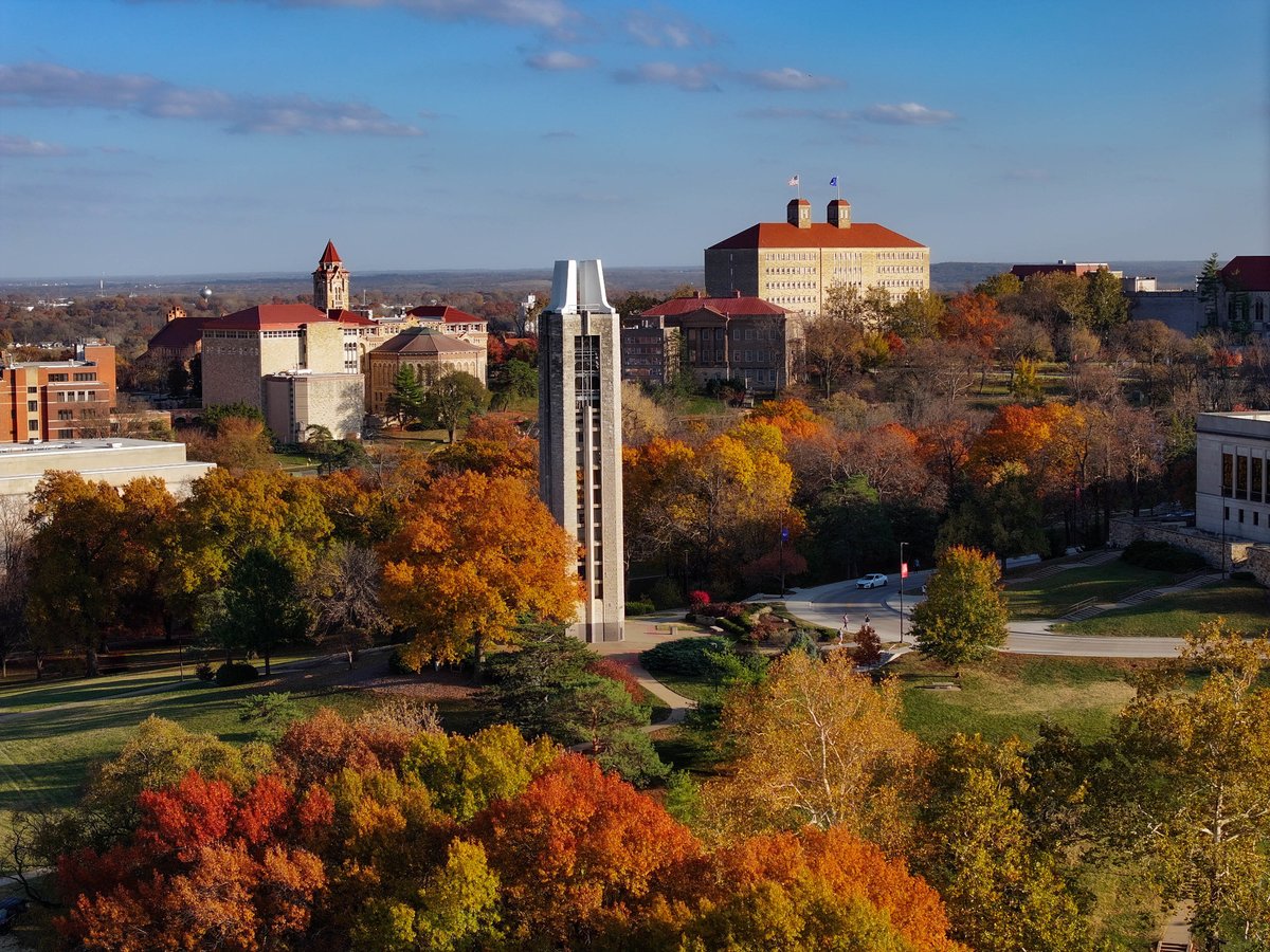 UnivOfKansas's tweet photo. crimson trees ❤️ blue skies 💙 https://t.co/7TNh48ohfO