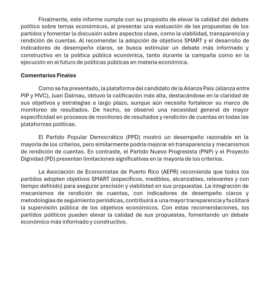 juandalmauPR's tweet photo. La Asociación de Economistas de Puerto Rico evaluó las propuestas económicas de los partidos políticos y encontró que las propuestas de desarrollo económico de #PatriaNueva y la Alianza eran las mejores.  https://t.co/a3msHs34nI https://t.co/SqvVOj6rAI