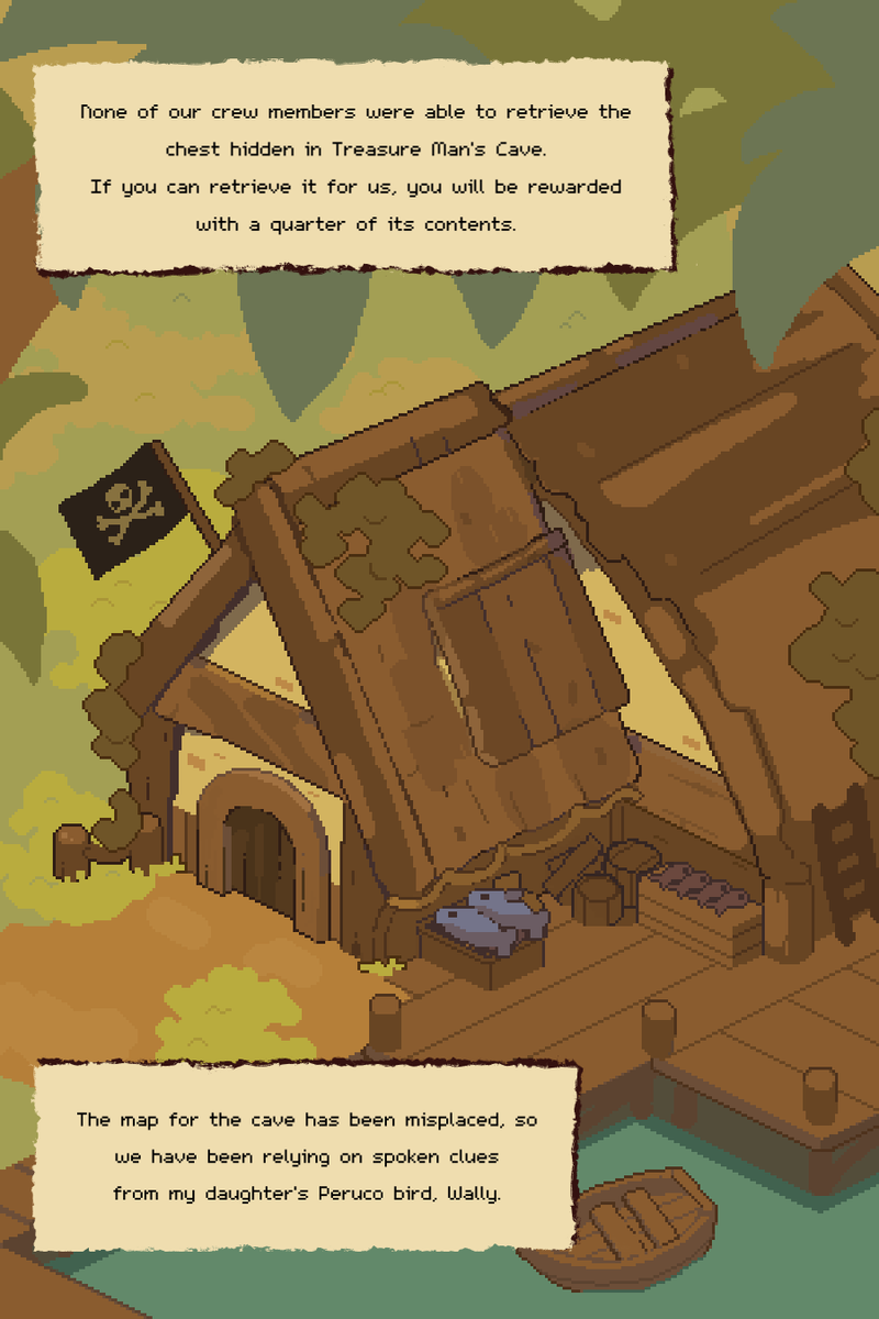ZotoroGames's tweet photo. A page from Ariana Trench: The Treasure Man's Cave
@WanderwoodGame #pixelart https://t.co/sBqNf8TUdW