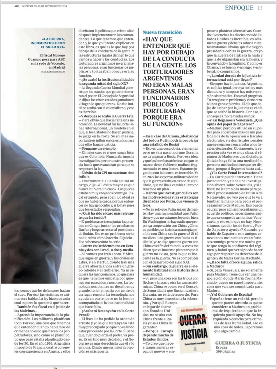 Una buena reflexión del papel del la <a href="/CortePenal_/">Corte Penal Internacional - Crímenes en Venezuela</a> y la situación de #venezuela y otros conflictos. Del <a href="/abc_es/">ABC.es</a>