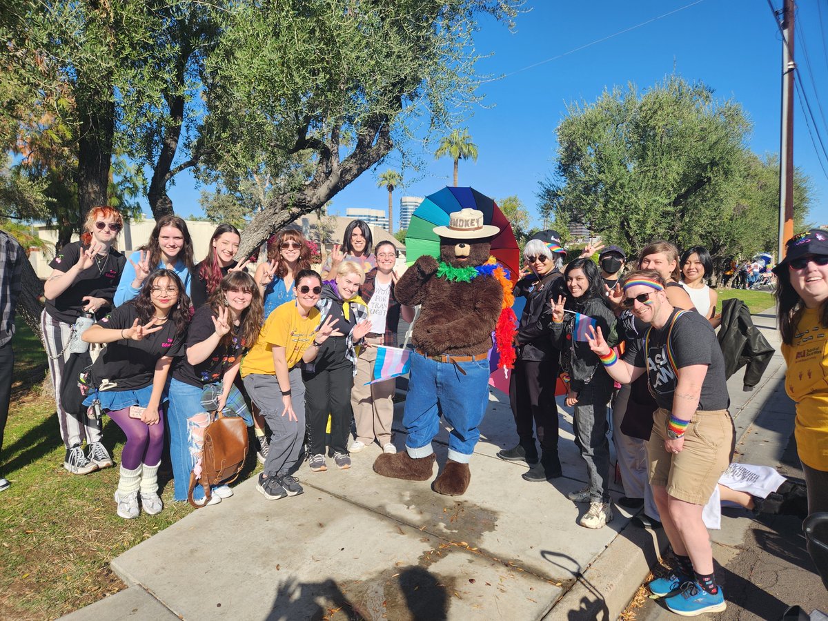 ASU Social Work (@asusocialwork) on Twitter photo On Oct. 20, the School of Social Work proudly participated in the 2024 Phoenix Pride Parade! We are incredibly grateful and honored to march alongside student organizations <a href="/ASUQmunity/">ASU Qmunity</a>, OUTLaw, and Devils in the Bedroom, all of which are amazing examples of students making a On Oct. 20, the School of Social Work proudly participated in the 2024 Phoenix Pride Parade! We are incredibly grateful and honored to march alongside student organizations <a href="/ASUQmunity/">ASU Qmunity</a>, OUTLaw, and Devils in the Bedroom, all of which are amazing examples of students making a