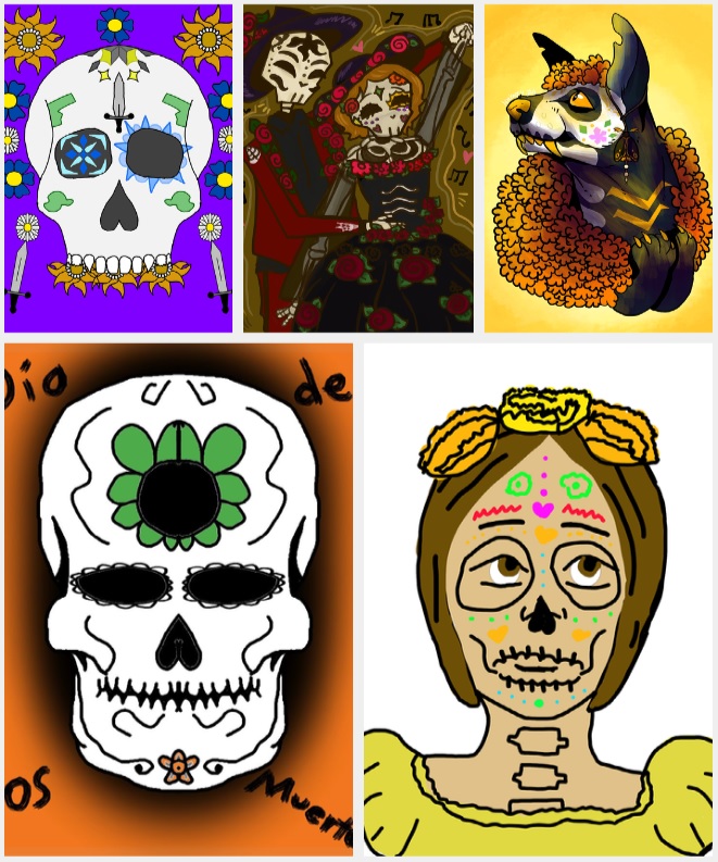 Enjoy the gallery made by our talented <a href="/ClarkCountySch/">CCSD</a> <a href="/CCSDMagnet/">CCSD Magnet Schools</a> <a href="/CTEinCCSD/">CCSD #CareerTechEd</a> #animation and #GraphicDesign students for #DiaDeLosMuertos