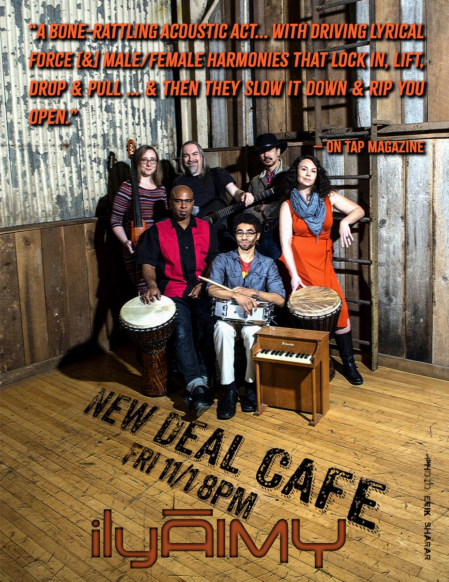 ilyAIMY full-band show at New Deal Café. TONIGHT 11/1 is the day after Heather’s birthday and your presence could be your present. ilyaimy.com