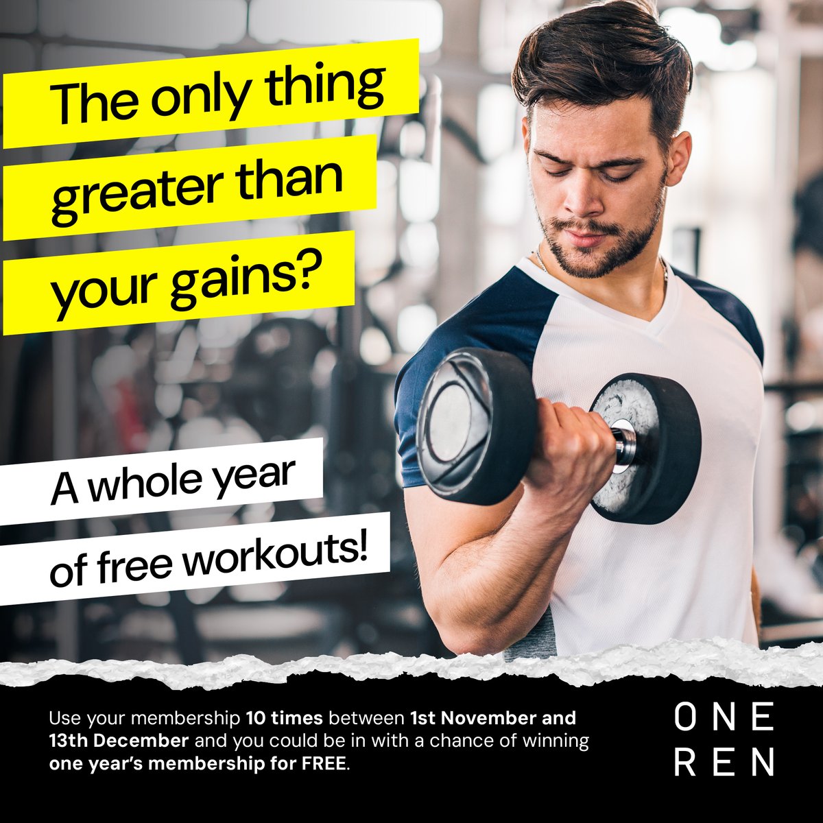 Members this one's for you!💃

Use your membership 10 times between 1st November and 13th December and be automatically entered into our prize draw to win a one-year membership with us for FREE! 🙌🏋️‍♂️🏊

Find out more   bit.ly/40oMY4Z