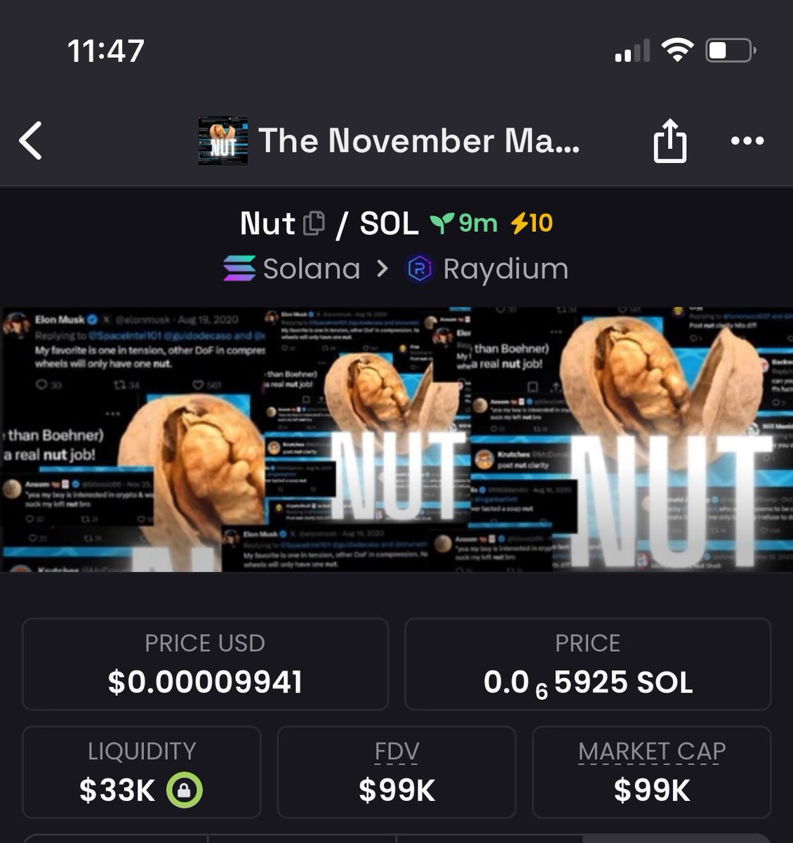 optimuss99's tweet photo. $nut https://t.co/Ag33KuC84m