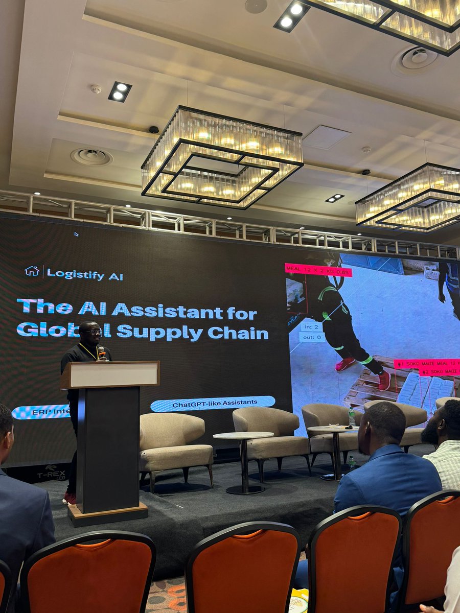 logistify_ai's tweet photo. Last week at the Big Angels Day Africa Conference in Dakar, our CEO Daniel Emaasit shared the challenges faced by local distributors and manufacturers—and how the Logistify AI Assistant is being built to support them. https://t.co/Jw0Df5yhpV