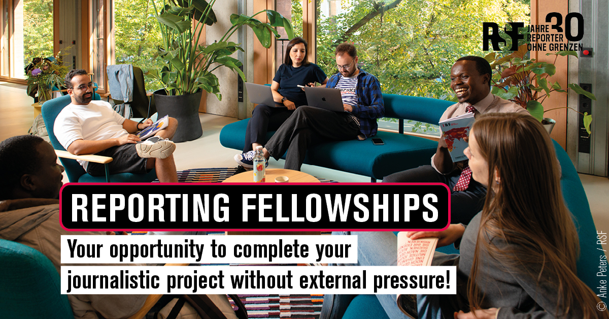 Apply now for the Reporters Without Borders (RSF) Germany Reporting #Fellowships! Two journalists who are exposed to special difficulties due to their profession, will be invited to #Berlin for six months: reporter-ohne-grenzen.de/en/fellowships…
