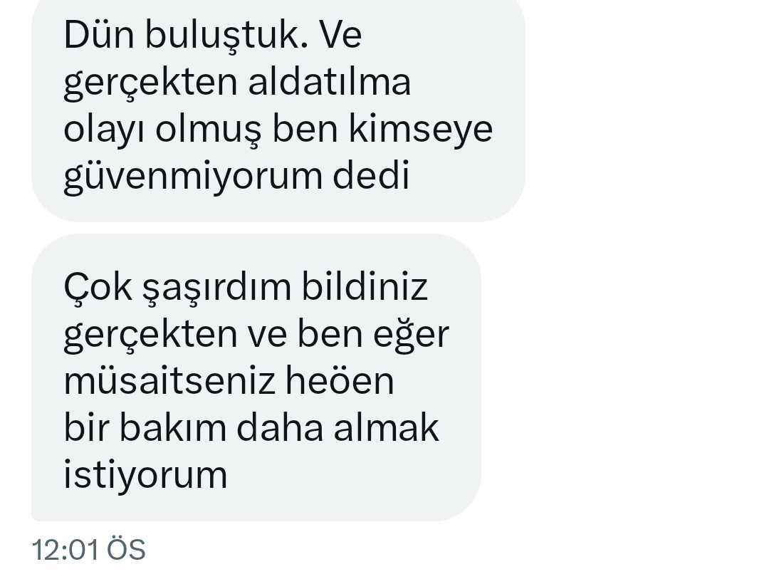 Geri dönüş memnuniyeti 🌼