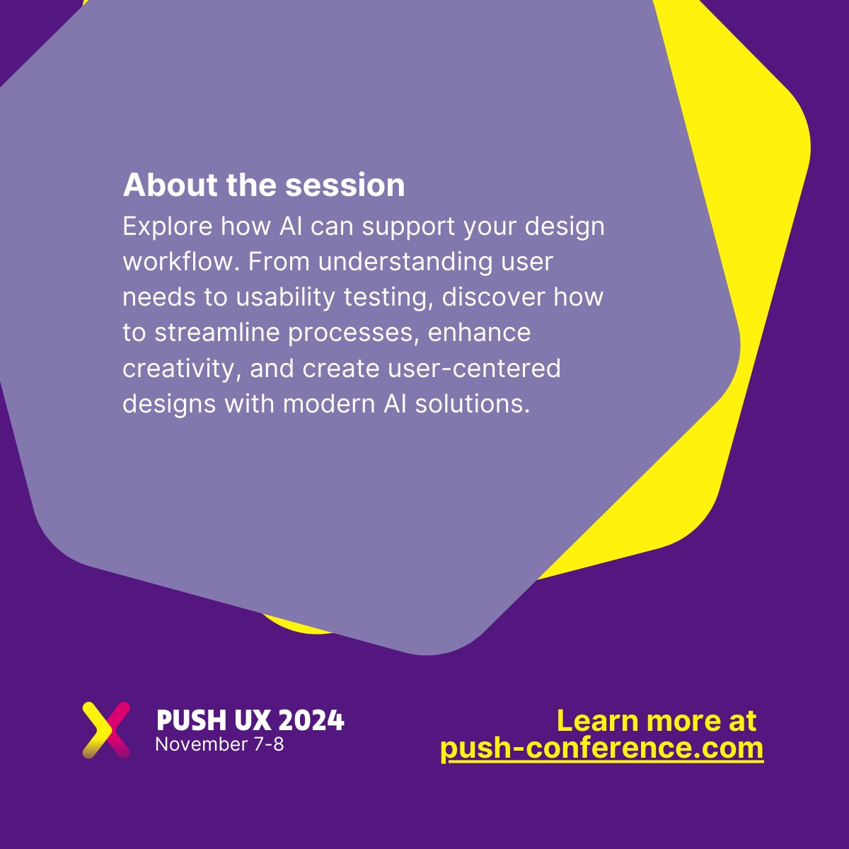 Join Roman Holzner from adabay for “AI in the Creative Workflow: From User Insights to Usability Testing.” 🤖🎨

Learn how AI can enhance your design process, from user needs to testing—boosting creativity and efficiency at every step.

Learn more: push-conference.com/ux-2024/ai-in-…