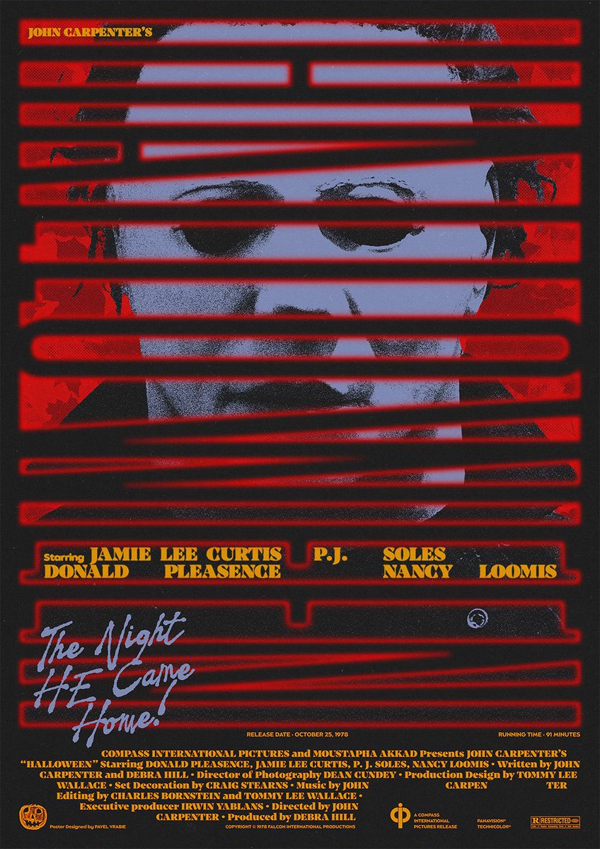 🔥🔪 Incredible poster for John Carpenter's Halloween 🔪🔥 

🎨 Pavel Vrabie