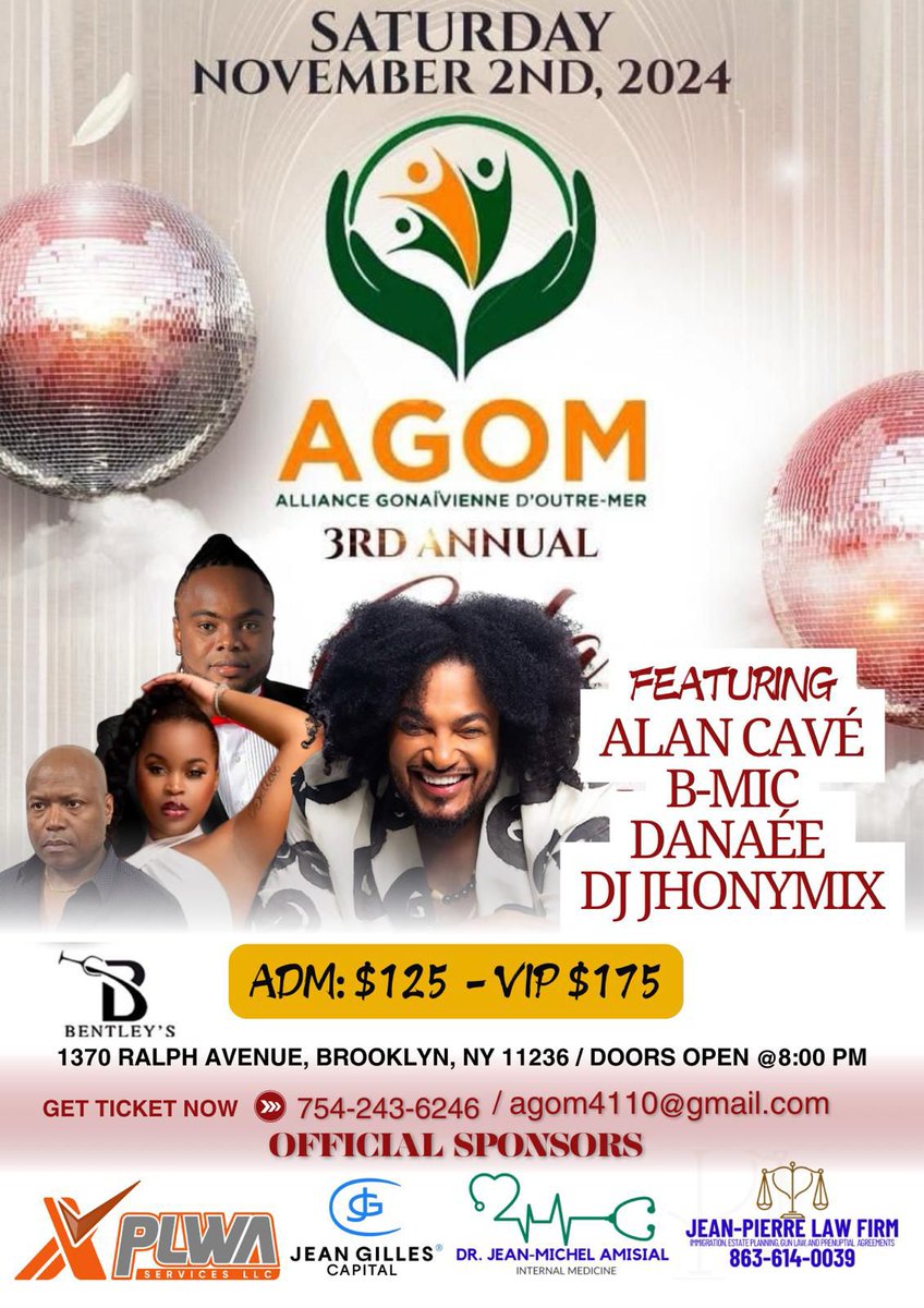 Radio_Metronome's tweet photo. #AGOM ap tann nou tout nan 3e gala yo ap fè pou ane saa. @AlanCaveMusic ap la, randevou kase nam new york pou demen samedi 2 novanm 2024 la. https://t.co/hDd4UbFfJg