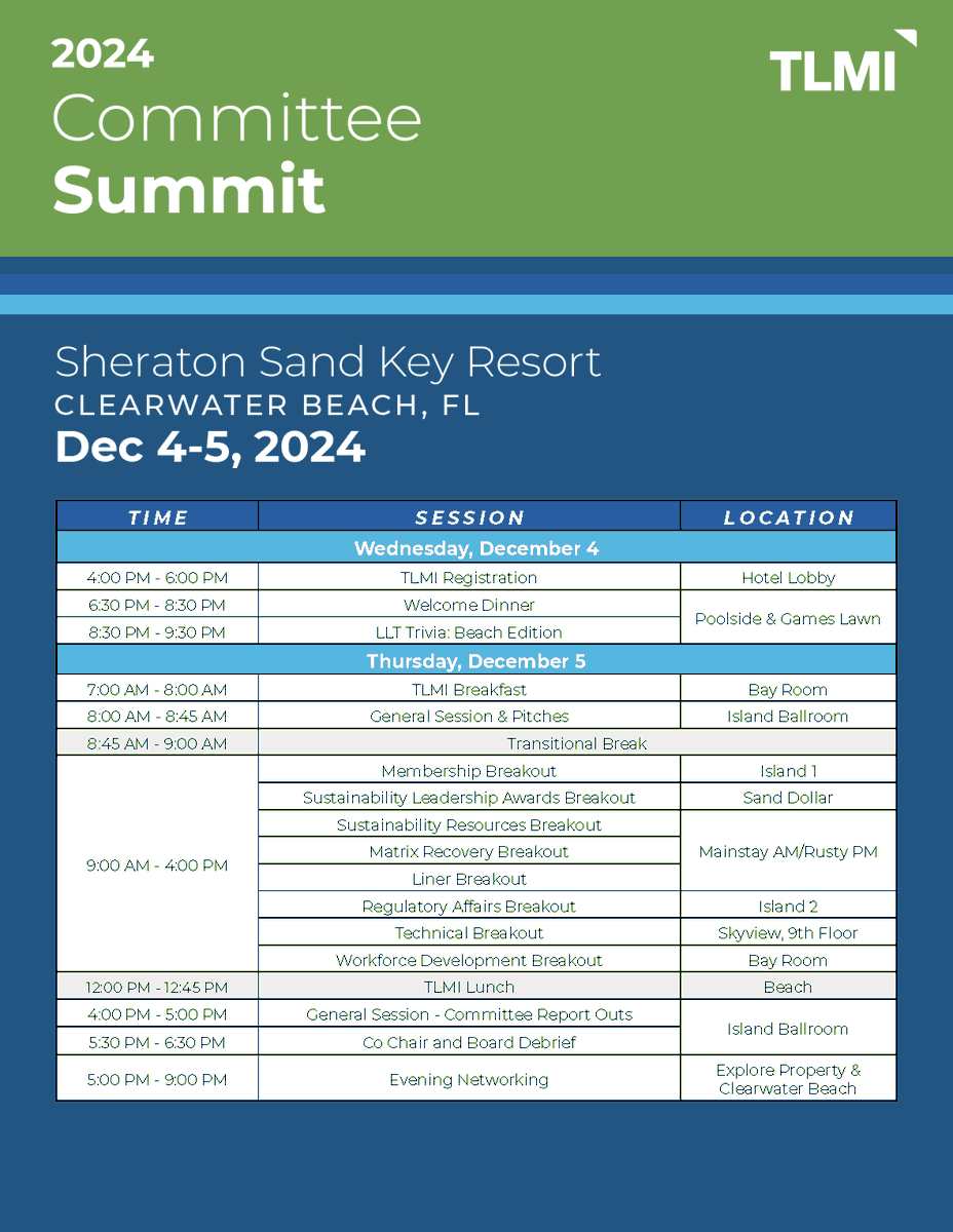 Will you join TLMI's most active members at Committee Summit 2024? Check out the full agenda below to see all the committees you can explore!

Register Today ➡️ bit.ly/3NwQAu0

#TLMI #LabelLeader #Event #Labels #Print #Membership #Networking #Growth