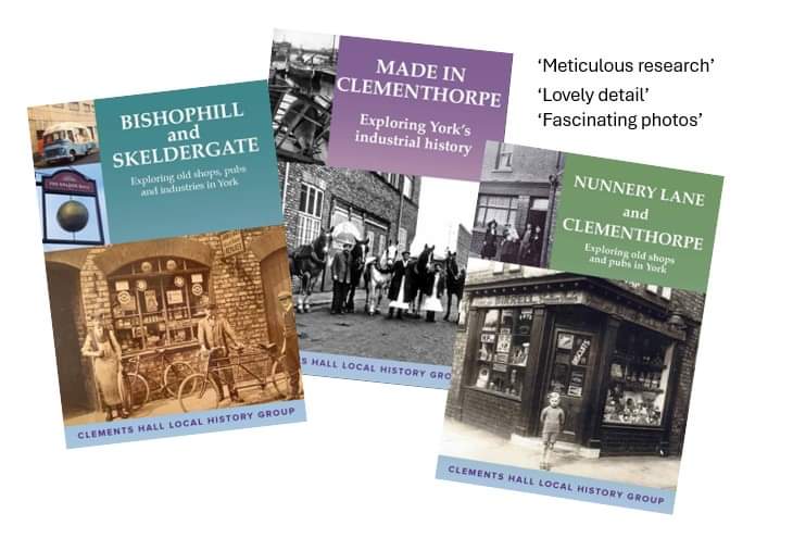 Just a heads-up to say that our award-winning local history books about #York make excellent presents. They feature lots of old pictures, facts and memories, and are reasonably priced. Stockists at clementshallhistorygroup.org.uk/our-shopping-h… <a href="/BALHNews/">BALH</a>