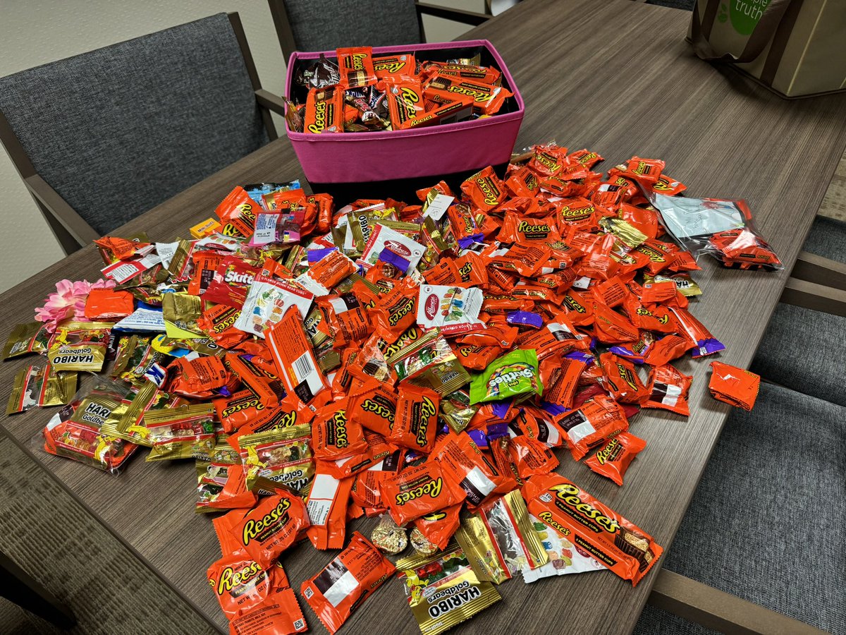 Our PTE students thought of Mrs, Browne and Mrs. Piper after trick or treating!