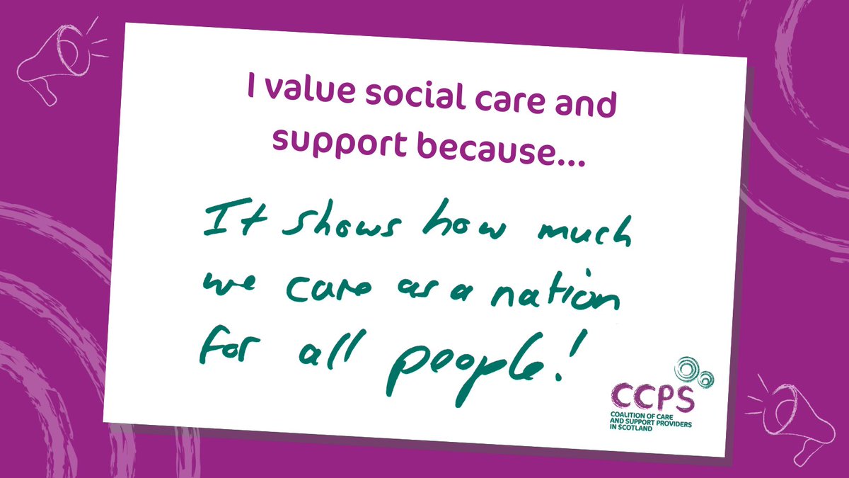 Every Friday, we’re sharing messages from our members, as a reminder of all the reasons why social care and support matters to us.
“It shows how much we care as a nation for all people!”
#MemberVoices #TrueValue #WhyIValueSocialCareFridays