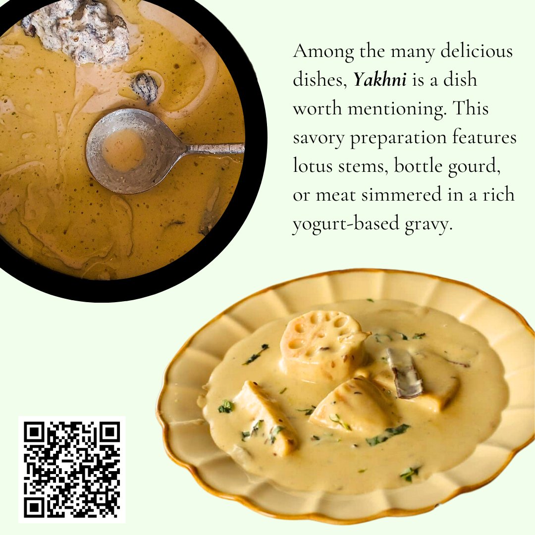 _IndianCulture's tweet photo. Kashmiri cuisine consists of many non-vegetarian dishes and of course some exquisite vegetarian dishes.
Read more about it at https://t.co/GXk20cmTDD
#kashmir #kishmirifood #kashmiricuisine #foodandculture #foodofindia #wazwan #wazas #kehwa #saffrontea #saffron #yakhni https://t.co/2YrC9rgQZy