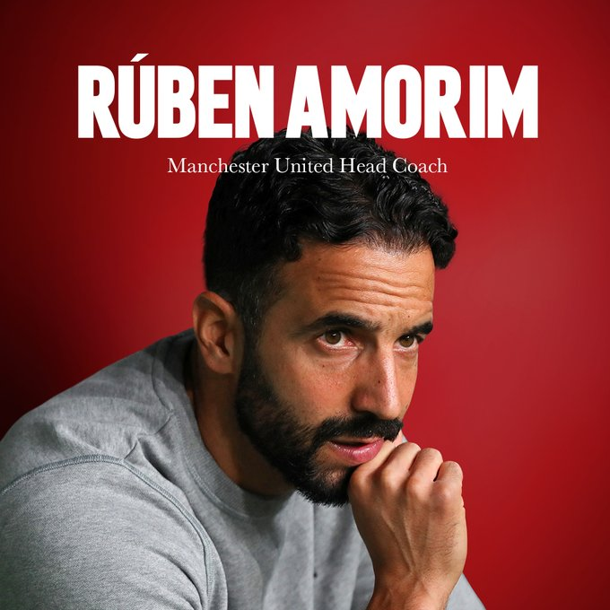 🚨It's official!!  

Welcome to Manchester United, Ruben Amorim!  

My manager❤️🇵🇹
#mufc