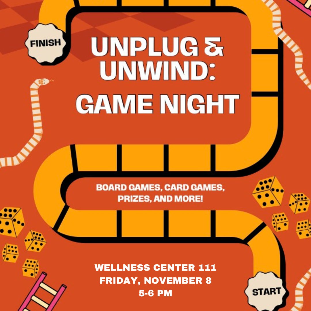Take a break from the screens and join us for Game Night! Get ready for an evening filled with board games, card games, and interactive group fun. There will also be snacks and prizes! See you there!