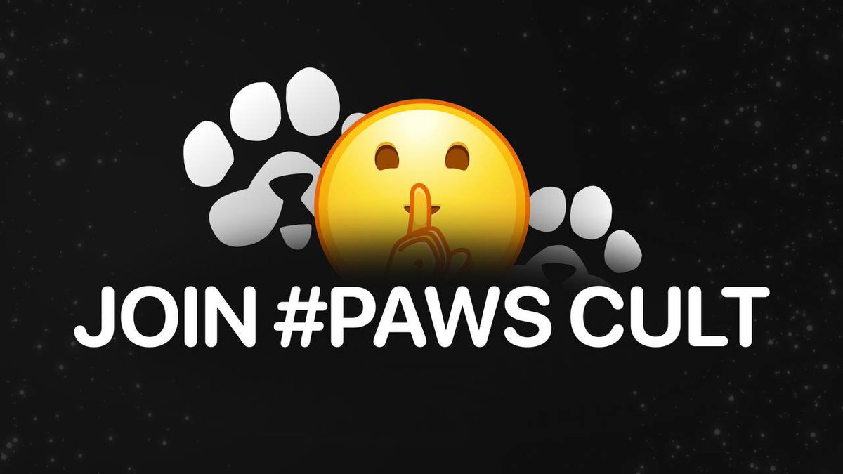 New PAWS Task Drop! 🐾

We just dropped a new PAWS task — don’t be lazy, hit the button and let’s get it poppin’! 

Help us spread the word about joining the #PAWS CULT!

Make sure to follow <a href="/PawsFounders/">Paws</a> ✅