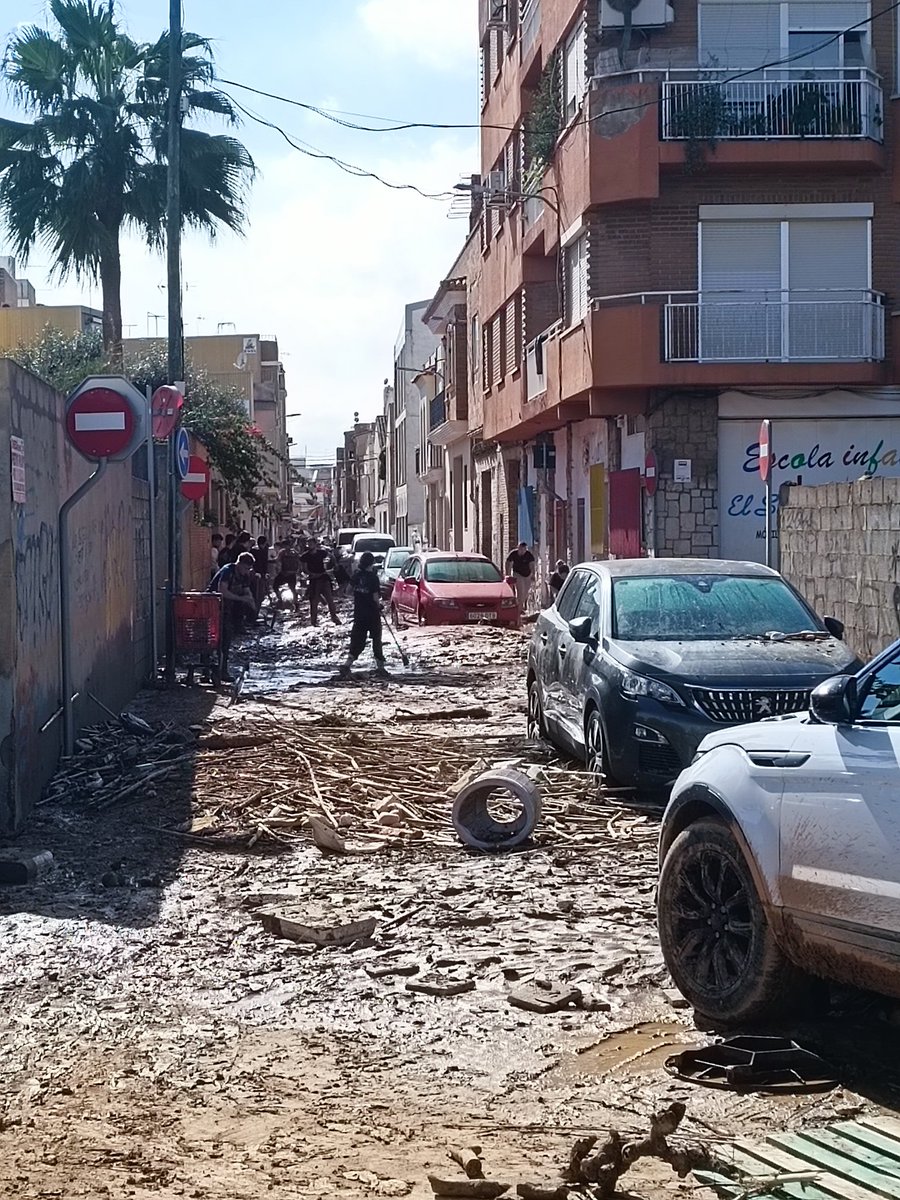 VicentFlor's tweet photo. He vist moltes colles de gent jove, amb pales, graneres i mans, ajudant a moltes persones. La propera vegada que els vulguem criticar per insolidaris, recordem estos dies d'octubre i de novembre de 2024. Moltes gràcies. Heu estat més a l'alçada que la Generalitat. https://t.co/5OHIG9YBx0