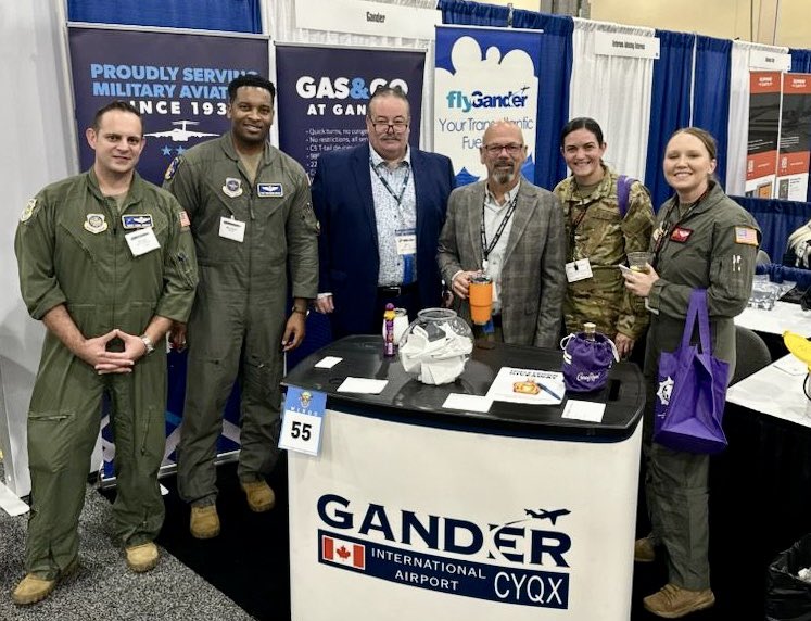 Gander International Airport delegation making connections at the 2024 Airlift/Tanker Association Convention in Grapevine, Texas.