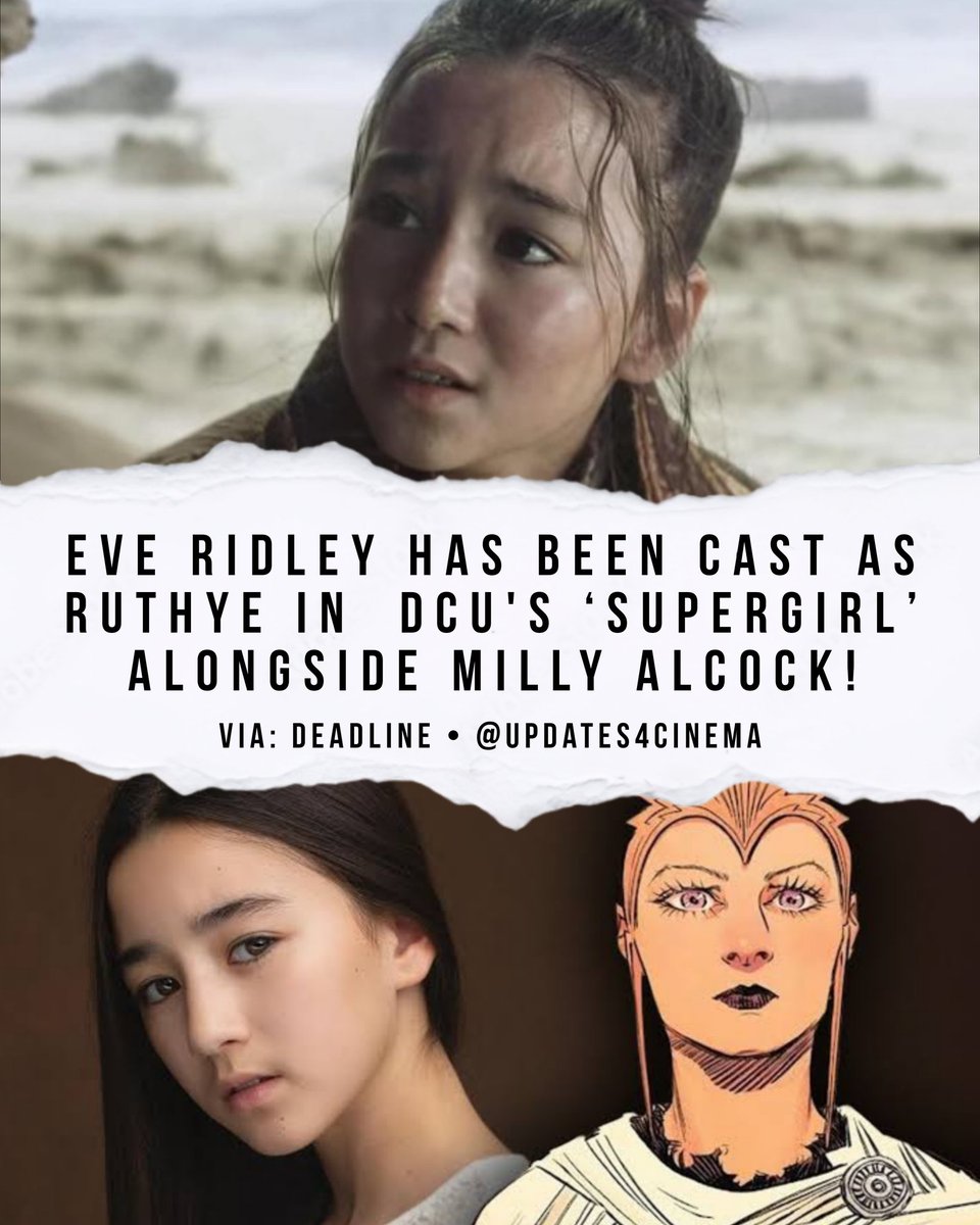 Updates4Cinema's tweet photo. Eve Ridley has been cast as Ruthye in ‘SUPERGIRL’ alongside Milly Alcock.

Via: Deadline

#EveRidley #Ruthye #Supergirl #MillyAlcock https://t.co/O7Pb5NMvIz