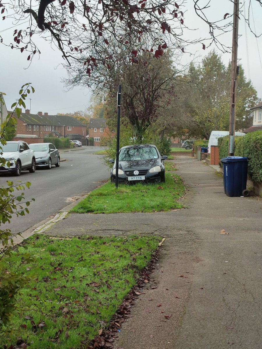 I think maybe the car was there before the grass? <a href="/BadlyParkedOx/">Badly Parked Oxford</a> Palmer Road
