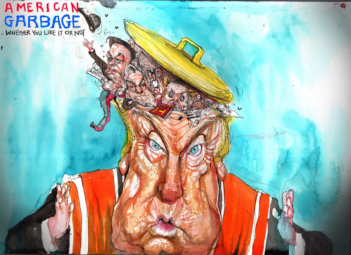 David Rowe <a href="/roweafr/">dave</a> on #Trump #TrumpIsUnfitForOffice #MAGACult #Garbage – political cartoon gallery in London original-political-cartoon.com