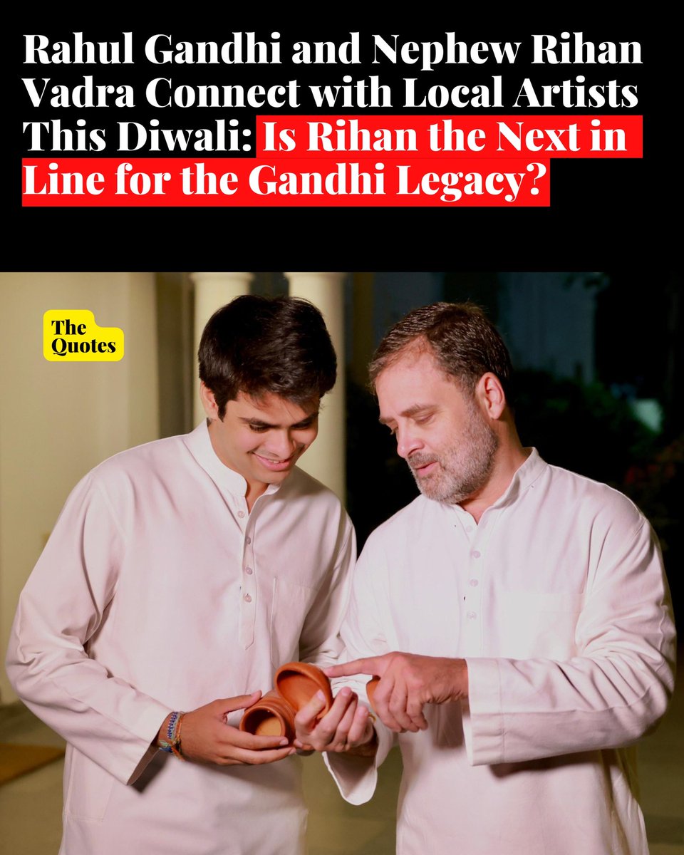 In a special Diwali celebration, Congress leader Rahul Gandhi and his nephew Raihan Vadra spent time with local artisans, learning traditional crafts such as painting and pottery. 

#RahulGandhi #Diwali
