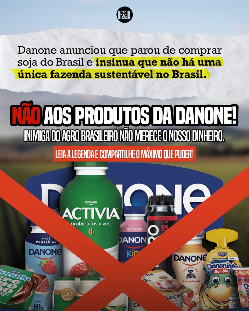 mtuliomv's tweet photo. #DanoneNao
NÃO COMPRE NADA DA @Danone 

Foda-se a @Danone https://t.co/gxwvSAylHg