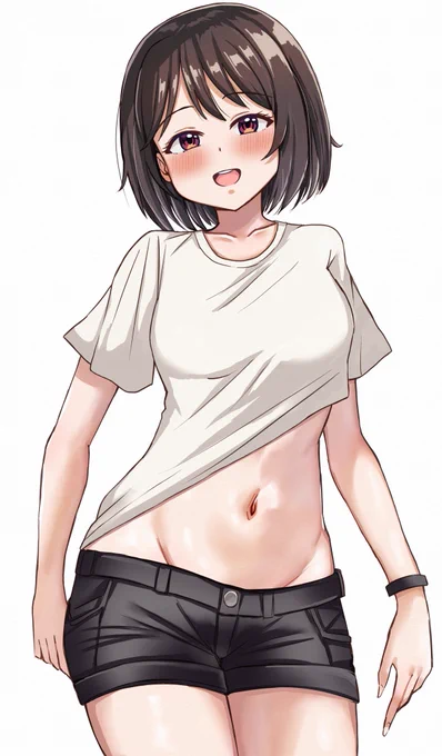 へそ出しの女の子#オリジナル #創作 