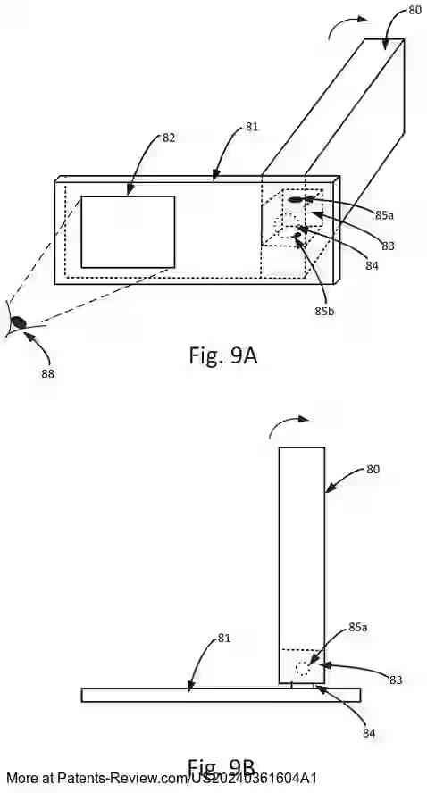 PatentPulse's tweet image. #Snap&apos;s patent appl. #US20240361604A1 reveals a #DisplayDevice with an #OpticalWaveguide &amp;amp; #Projector for #AR/#VR. The projector, linked to the waveguide, can shift to either block or reveal real-world views. Innovative tech from $SNAP! #PatentApplication #AugmentedReality