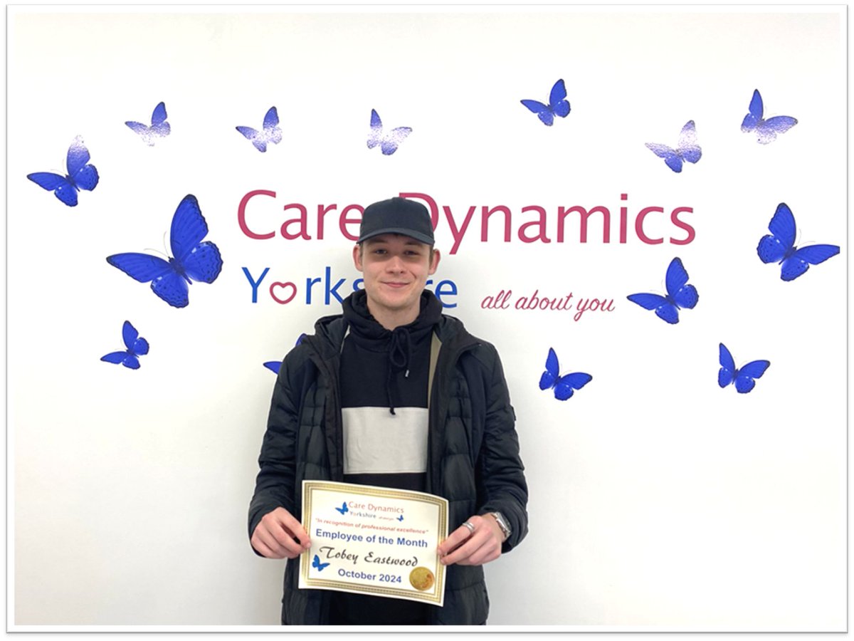 care_dynamics_'s tweet photo. Congratulations Tobey who is our Employee of the Month for October. Tobey continues to develop and shine within his support worker role. His youthful energy and mature attitude enable him to form excellent relationships with the people he supports. Well done Tobey!🥳🎉 https://t.co/yUMwELdBfg