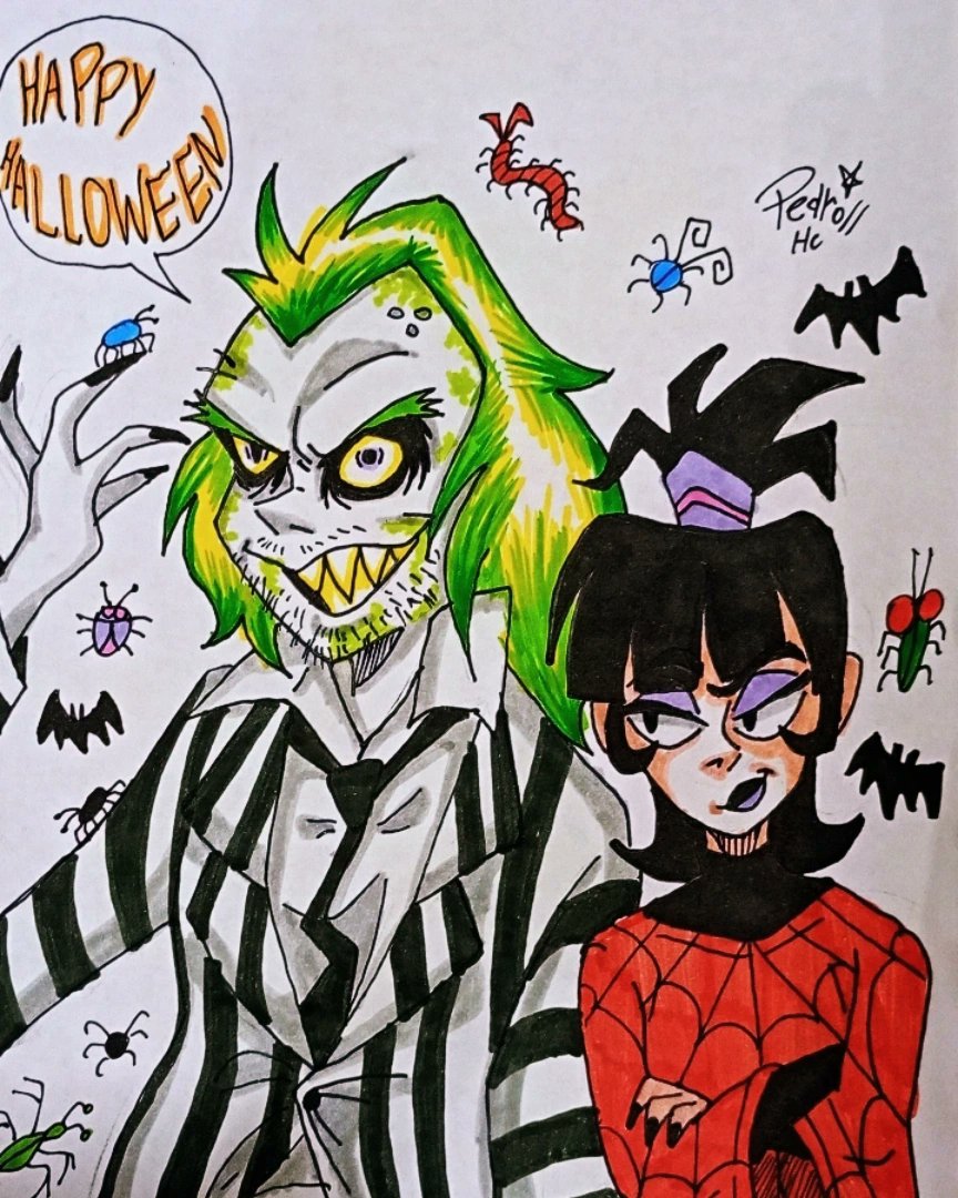 PedroHe10832416's tweet photo. Beetlejuice e Lydia (Os Fantasmas se Divertem Fanart)

#Beetlejuice #LydiaDeetz #adammaitland #DeliaDeetz #Barbaramaitland #CharlesDeetz #Otho #AstridDeetz #Delores #Wolfjackson #Bob #TimBurton #fanart #Halloween #draw #desenhotradicional #cartoon https://t.co/xYQLi3J43F