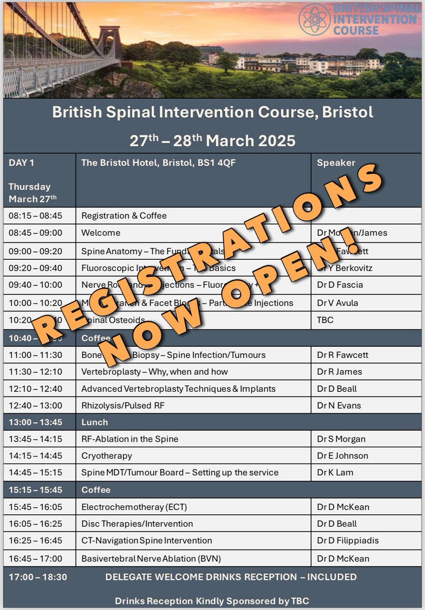 Registration for the BSIC Course is now open! 

Early bird rates available until 15th November.

Register here: 

eventcreate.com/e/british-spin…