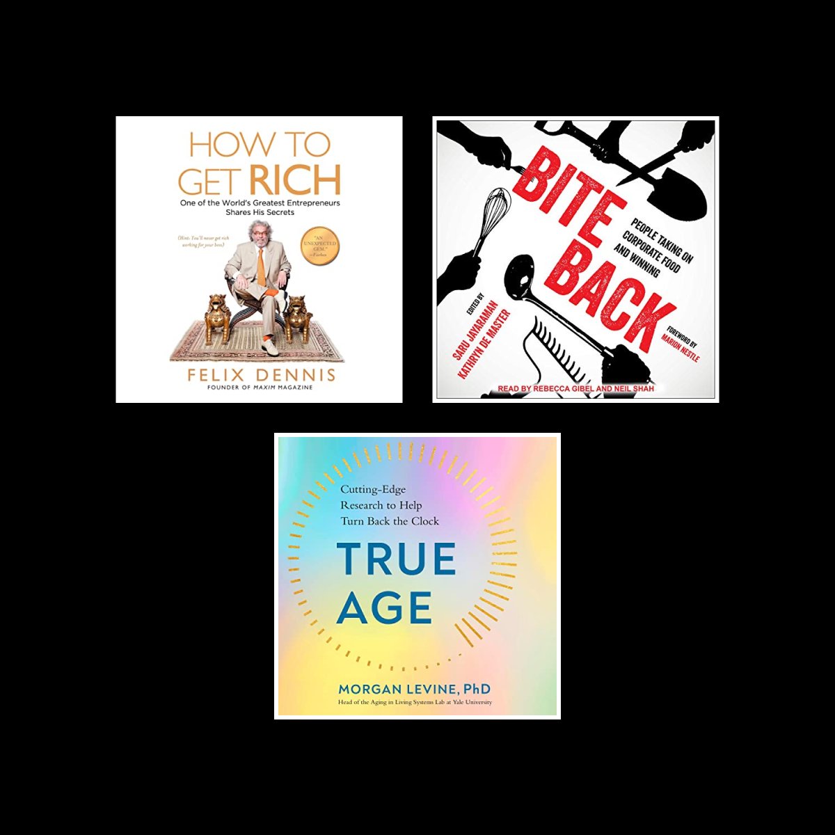 Sam Corcos (@samcorcos) on Twitter photo 📝 Books I read in October 📚
goodreads.com/samcorcos
1. How to Get Rich - Felix Dennis
2. Bite Back - <a href="/marionnestle/">Marion Nestle</a>, <a href="/SaruJayaraman/">Saru Jayaraman</a>, Kathryn De Master
3. True Age - Morgan Levine, PhD 📝 Books I read in October 📚
goodreads.com/samcorcos
1. How to Get Rich - Felix Dennis
2. Bite Back - <a href="/marionnestle/">Marion Nestle</a>, <a href="/SaruJayaraman/">Saru Jayaraman</a>, Kathryn De Master
3. True Age - Morgan Levine, PhD
