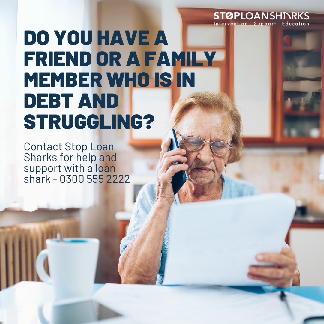 Borrowers are often depicted as young, out of work, a single parent etc. But in the majority of cases that couldn't be further from the truth. In 2022, 22% of those supported by Stop Loan Sharks were over 55.

Do you know someone who needs help?