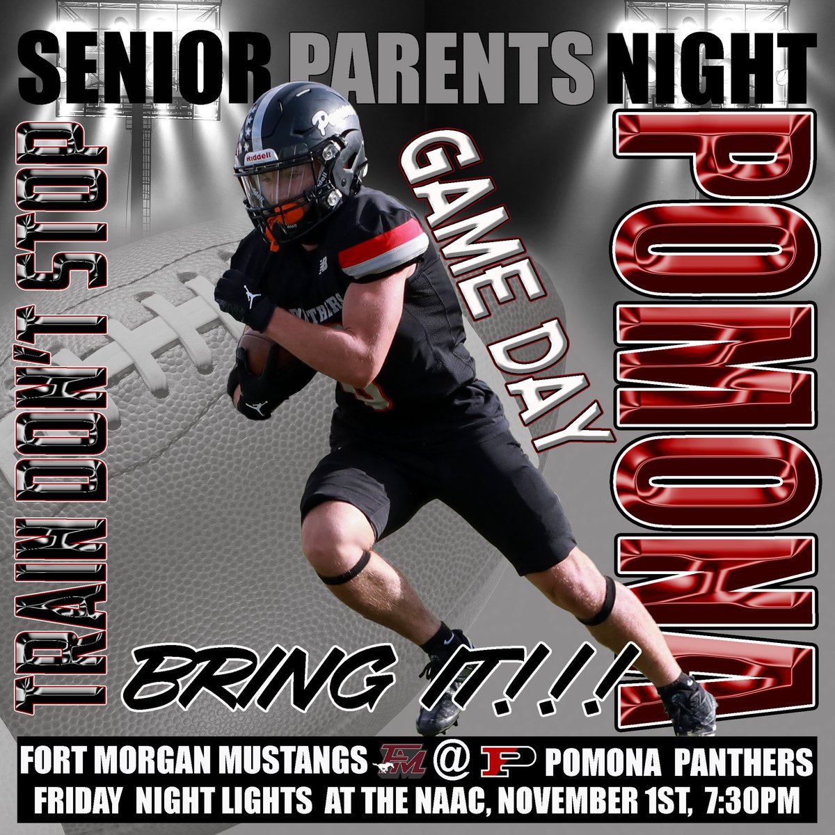 Gameday!! Senior Night!! 730 NAAC 
🚂⚫️⚪️🐾🏴‍☠️ #TRAINDONTSTOP #BringIt #PantherBall24