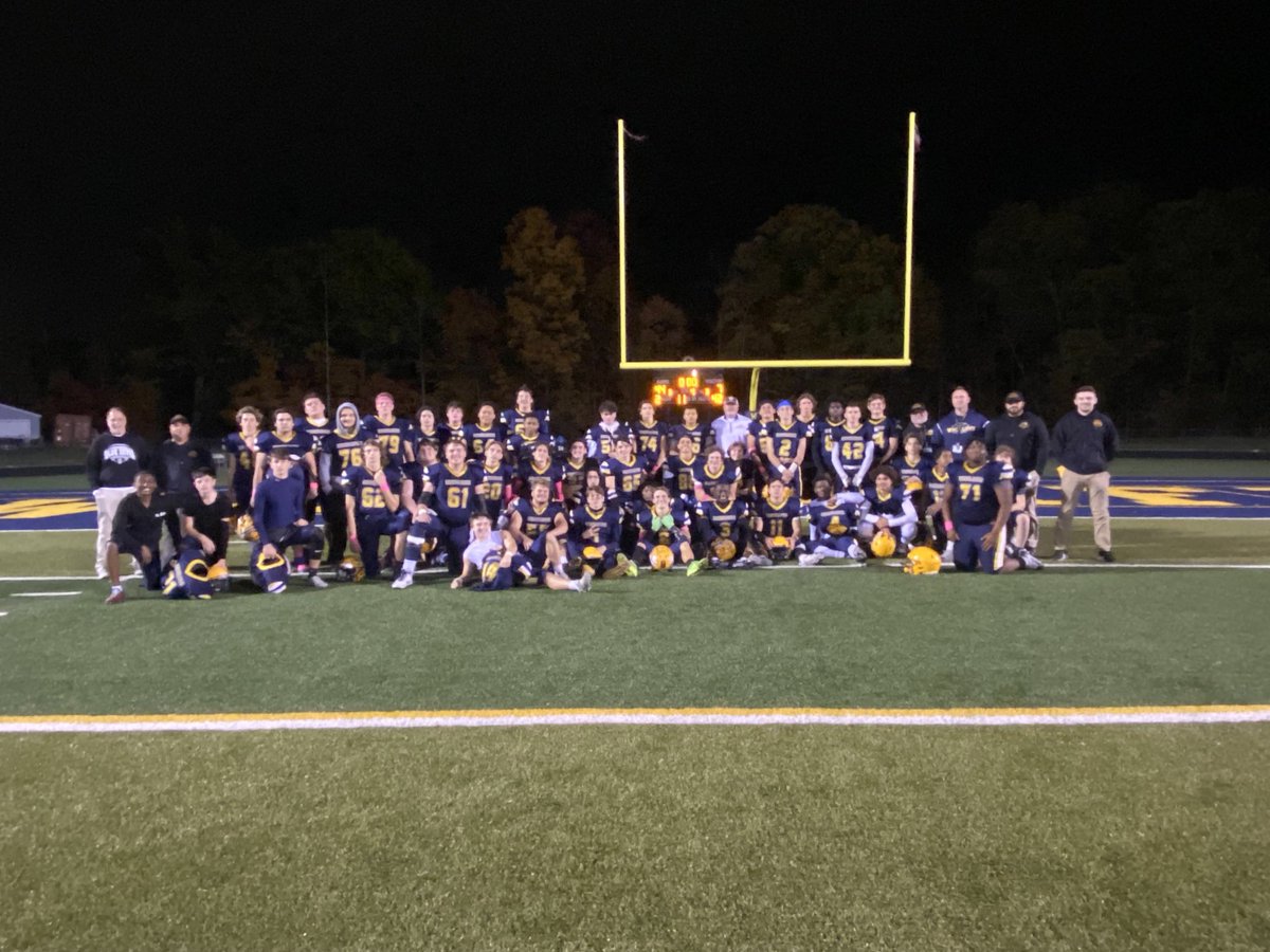 wickliffefb's tweet image. Tonight the 2024 Blue Devils, led by these seniors, take on Toronto in the playoffs. This team became the 12th Wickliffe team in school history to make the playoffs. Let’s get another week together fellas! #DevilUp