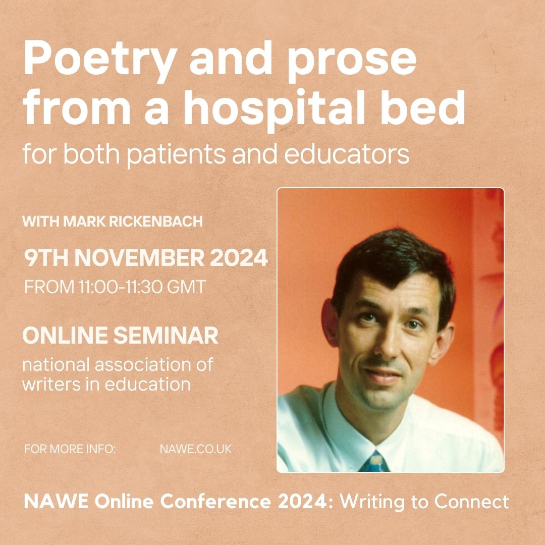 2024 NAWE conference is incoming – your chance to join hundreds of @NAWEwriters online to discuss everything #writing in #education. Includes this session on writing in healthcare settings with @docrickknowhow on 9 Nov. Book: bit.ly/3qesnem #NAWEConf24 #WritingToConnect