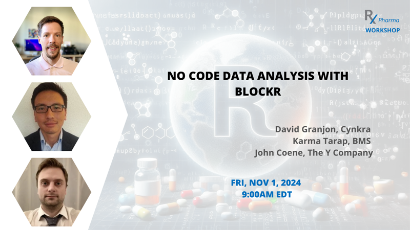Today! Nov 1st @ 9am ET

WORKSHOP: No code data analysis with blockr

Learn the new blockr #Rstats, designed to democratize data analysis through a code-free approach to building data pipelines.

Credentials via #Credly!

events.zoom.us/ev/AvobJEOTVwk…

#OpenSource #datascience
