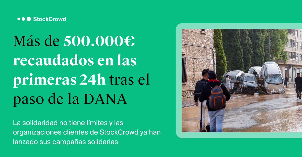 🌧️ La DANA ha dejado una marca devastadora, pero ¡la solidaridad no tiene límites! 👏🏾

💥 En solo 24h, hemos recaudado +500.000 € gracias a <a href="/CruzRojaEsp/">Cruz Roja Española</a> <a href="/ualmeria/">Universidad de Almería</a> <a href="/OxfamIntermon/">Oxfam Intermón</a> <a href="/fhortasud/">Fundació Horta Sud</a> y más, que han lanzado campañas para apoyar a los afectados. 💚 

#DANA #Emergencias