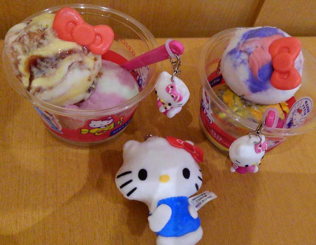shihan11035481's tweet photo. 🎂ᕼᗩᑭᑭY ᗷIᖇTᕼᗞᗩY🎊 
#キティちゃん 🍎 #ミミィちゃん 🩷 

本日からの #HELLOICECREAM❣️
早速チャーム付きを🍨🥄(ﾐ･｡･ﾐ)🎀
凄く可愛いです👐

#サーティワン #サーティワンアイスクリーム https://t.co/Fa9SlGQLxB