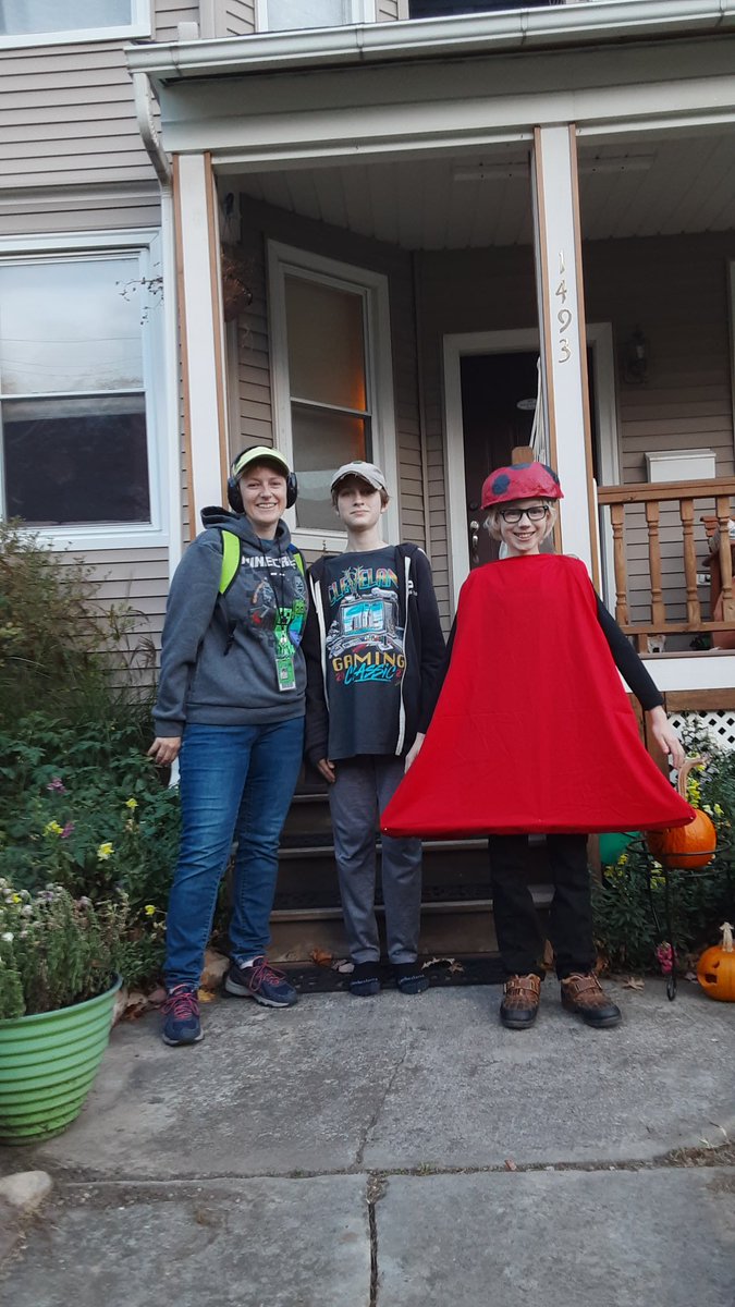 The best part of the dev team dressing up for #Halloween was the 'lil art director had a small pillow strapped to his waist to copy my dad bod shape!