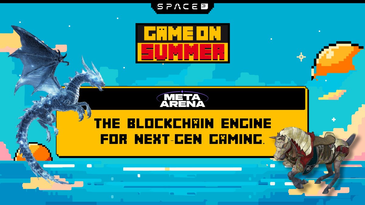 Space3_gg's tweet photo. Legends aren’t born, they’re gamed. 🎮
Introducing @MetaArenaGaming in our #GameOnSummer campaign lineup!
With a $1.5K boost to the $15K prize pool, #MetaArena brings the thrill of competitive play, powered by the high-performance @SeiNetwork, to amplify your gaming journey. 👾
(1/4)