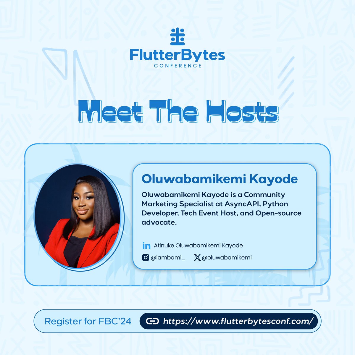 oluwabamikemi's tweet photo. Bami is co-hosting #flutterBytes24 ✌️ https://t.co/P6e7ccHUOE