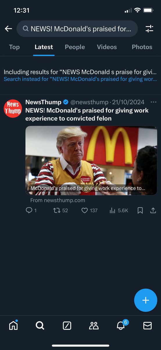mooserecluse's tweet photo. @newsthump Found it, literally at the bottom of ‘Top’, under tweets with no interactions and views in single figures lmao https://t.co/CM1O8HU58F