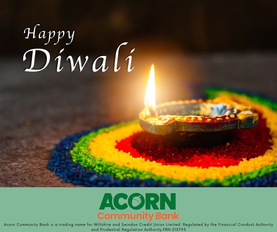 🌟✨ Wishing all our members and the entire Acorn Community Bank family a prosperous Diwali! ✨🌟
May this Festival of Lights illuminate your lives with joy, success, and new beginnings. 
Happy Diwali from everyone at Acorn Community Bank! 🪔💫